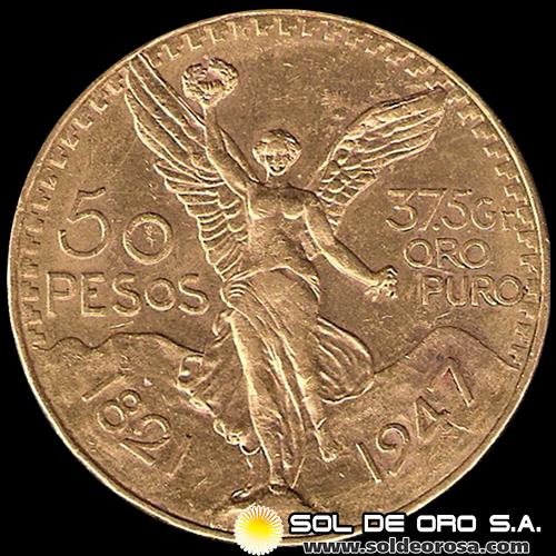 MEXICO - 50 PESOS, 1947 - MONEDA DE ORO