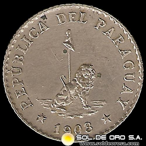 REP	NUMIS - MONEDAS DEL PARAGUAY - 5 CENTAVOS - 1903 - MONEDA DE COBRE Y NIQUEL 
