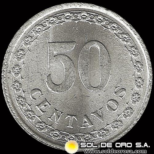 NUMIS - MONEDAS DEL PARAGUAY - 50 CENTAVOS - 1938 - MONEDA DE ALUMINIO