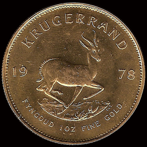 SUDAFRICA - KRUGERRAND, 1978 - ONZA / MONEDA DE ORO