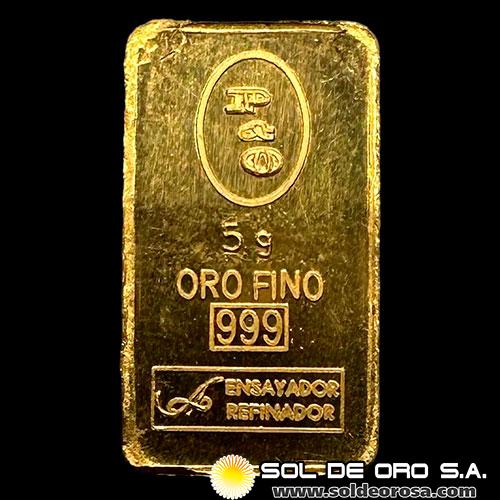 ALTESSE - ARGENTINA - 5 GRAMOS - BARRA DE ORO 24K