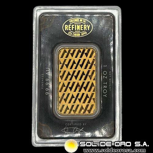 ASAHI REFINING - 1 OUNCE - BARRA DE ORO 24K