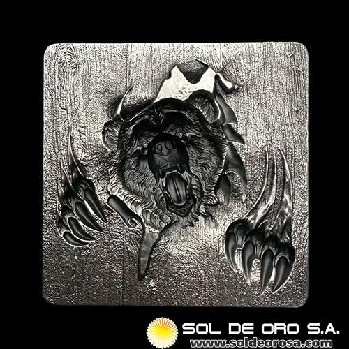 ONZA DE PLATA PURA - BEAR - 2 OUNCES