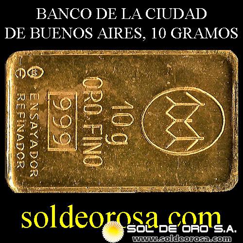 BANCO DE LA CIUDAD DE BUENOS AIRES - BARRA DE 5 GRAMOS - ORO 999 - INDUSTRIA ARGENTINA