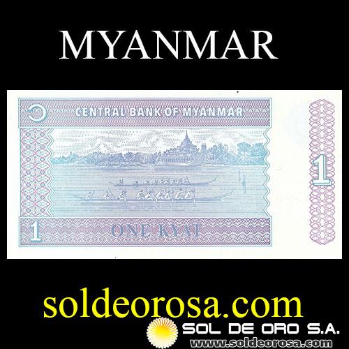 CENTRAL BANK OF MYANMAR - ONE KYATS