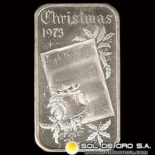 BARRA - Tema: CHRISTMAS 1973 - ONZA DE PLATA 999.9 