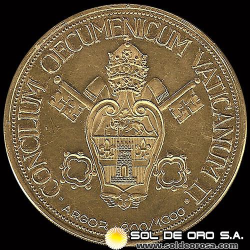 CIUDAD DEL VATICANO - CONCILIUM OECUMENICUM VATICANUM II - MEDALLA DE ORO 900