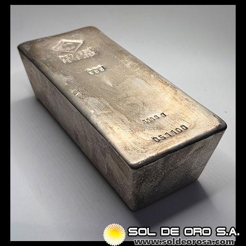 DEGUSSA - 5 KILOS - BARRA DE PLATA 999
