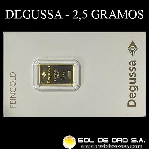 DEGUSSA - 2,5 GRAMOS - FEINGOLD - BARRA DE ORO 24K