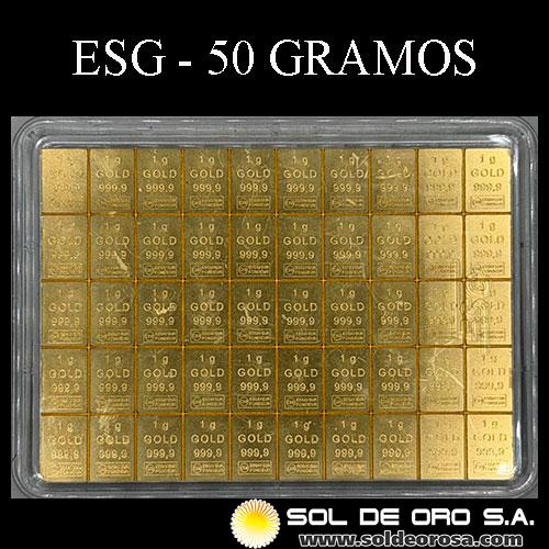 ESG / VALCAMBI - 50 GRAMOS - COMBIBAR DE ORO 999