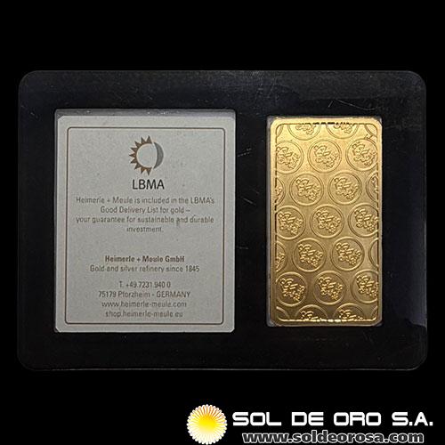HEIMERLE - MEULE - 50 GRAMOS - BARRA DE ORO 24K