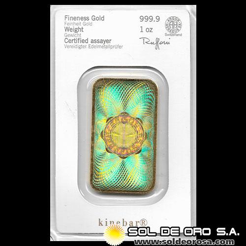 HERAEUS -1 OUNCE - FEINGOLD - BARRA DE ORO 24K