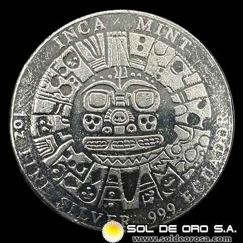 ECUADOR - INCA MINT - 1 OUNCE - ONZA DE PLATA