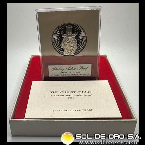 ESTADOS UNIDOS DE AMERICA - THE CHRIST CHILD - THE FRANKLIN MINT - MEDALLA DE PLATA 925