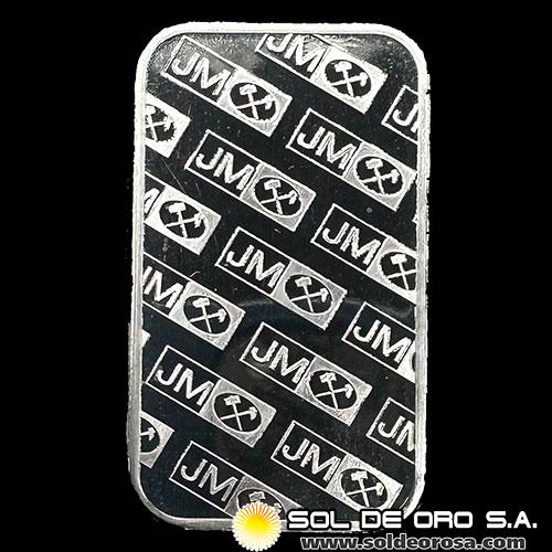 JOHNSON MATTHEY - 1 OUNCE - BARRA DE PLATA 999