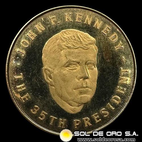 ESTADOS UNIDOS DE AMERICA - KENNEDY 35th PRESIDENT OF UNITED STATES - 1963 - MEDALLA DE ORO 900