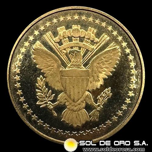 ESTADOS UNIDOS DE AMERICA - KENNEDY 35th PRESIDENT OF UNITED STATES - 1963 - MEDALLA DE ORO 900