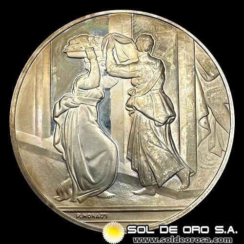 372 - INGLATERRA - MICHEL ANGELO - FRANKLIN MINT - MEDALLA DE PLATA 925