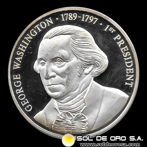 ESTADOS UNIDOS DE AMERICA - SERIE PRESIDENTES - GEORGE WASHINGTON - PRIMER PRESIDENTE - MEDALLA DE PLATA 999