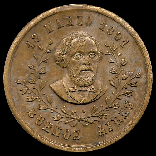 NUMIS - MEDALLA ARGENTINA - GENERAL MITRE - COMISION POPULAR