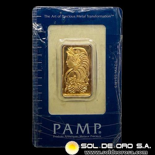 PAMP - SWISS MADE - HALF OUNCE - BARRA DE ORO 24K