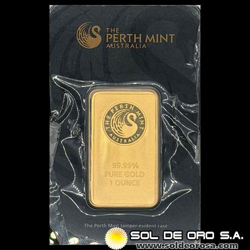 THE PERTH MINT - 1 OUNCE - BARRA DE ORO 24K