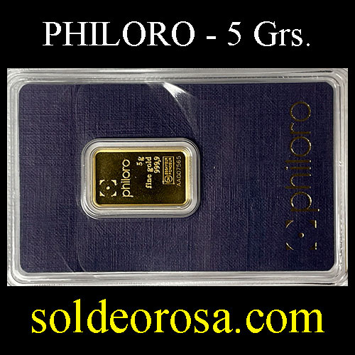 PHILORO - 5 GRAMOS - FEINGOLD - BARRA DE ORO 24K