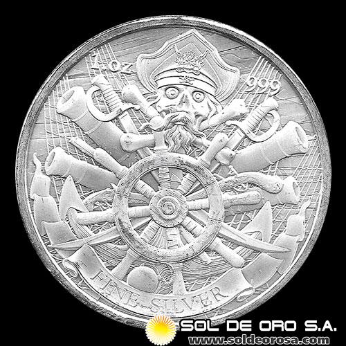 ONZAS DE PLATA PURA - PIRATES - 1 OUNCE