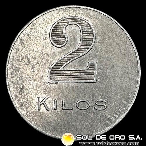 REPUBLICA DEL PARAGUAY - PUERTO SASTRE - 2 KILOS - FICHA/TOKEN 