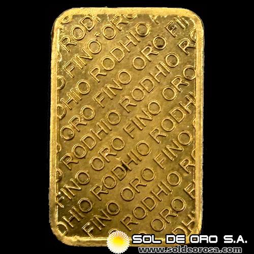 RODHIO - BLUE MOON REFINING - 10 GRAMOS - BARRA DE ORO 24K