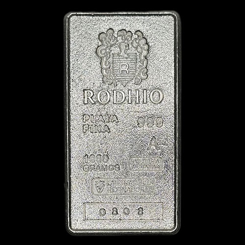 BLUE MOON REFINING GROUP - RODHIO - PESO BRUTO: 1000 Gramos - BARRA DE PLATA 999