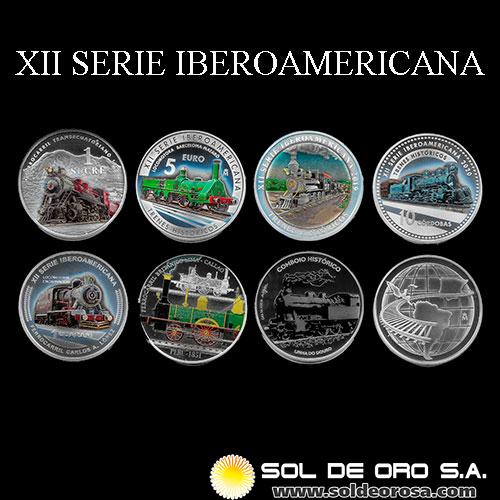 XII SERIE IBEROAMERICANA - TRENES HISTORICOS - 2020 - MONEDAS DE PLATA