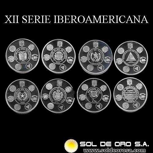 XII SERIE IBEROAMERICANA - TRENES HISTORICOS - 2020 - MONEDAS DE PLATA