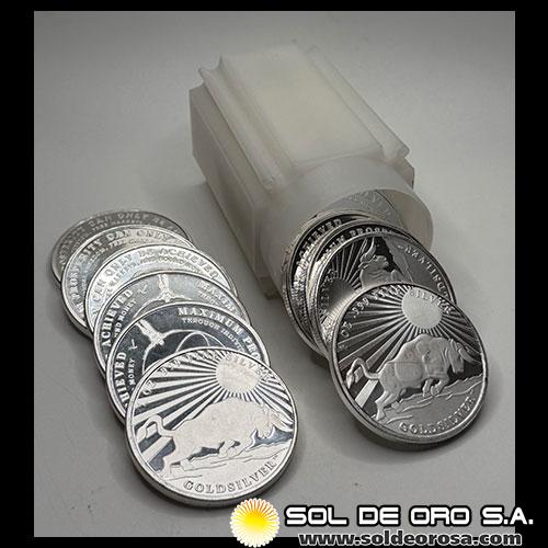 GOLDSILVER - BULL - TUBO DE 20 ONZAS DE PLATA PURA