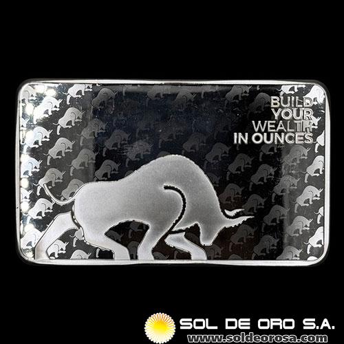 SILVER GOLD BULL - 10 OUNCES - BARRA DE PLATA 999