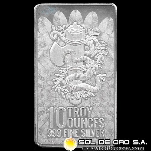 UNITY - 10 OUNCES - BARRA DE PLATA PURA