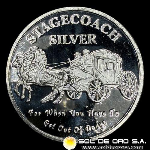 STAGECOACH - 1 OUNCE - TUBO DE 20 ONZAS DE PLATA PURA