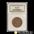72 - PARAGUAY - 2 CENTESIMO, 1870 - ENCAPSULADO NGC - MONEDA DE COBRE