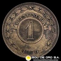 	NUMIS - MONEDA DEL PARAGUAY - 1 CENTESIMO - 1870 - MONEDA DE COBRE