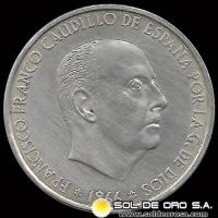 NA2 - ESPANHA - 100 PESETAS - 1966 - MONEDA DE PLATA