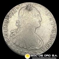 NA4 - PERU/ESPAÑA - 8 REALES, 1797 - CAROLUS IIII DEI GRATIA - MONEDA COLONIAL DE PLATA