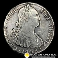 NA1 - BOLIVIA - 8 REALES, 1808 - CAROLUS IIII DEI GRATIA - MONEDA COLONIAL DE PLATA