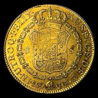 PERU - 8 ESCUDOS, 1812 - FERDIN VII - COLONIA ESPANHOLA - MONEDA DE ORO