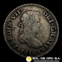 NA4 - PERU - 1/2 REAL, 1818 - FERDINAND VII - MONEDA DE PLATA