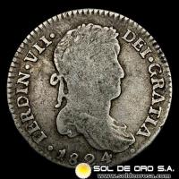 NA1 - BOLIVIA - 1 REAL, 1824 - FERDIN VII - MONEDA DE PLATA