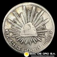 NA4 - REPUBLICA MEXICANA - 8 REALES, 1834 - CECA: ZACATECAS - MONEDA DE PLATA