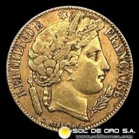 FRANCIA - REPUBLIQUE FRANCAIS - 20 FRANCOS, 1851 - MONEDA DE ORO