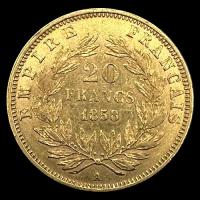 FRANCIA - EMPIRE FRANCAIS - NAPOLEON III - 20 FRANCOS, 1858 - MONEDA DE ORO