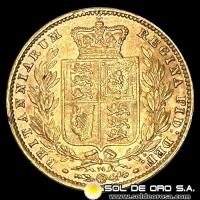 INGLATERRA - SOVEREIGN, LIBRA INGLESA (VICTORIA - JOVEN), 1866 - MONEDA DE ORO