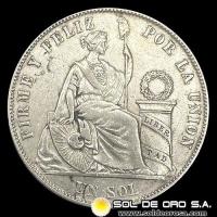 NA4 - REPUBLICA PERUANA - 1 SOL - 1869 - MONEDA DE PLATA